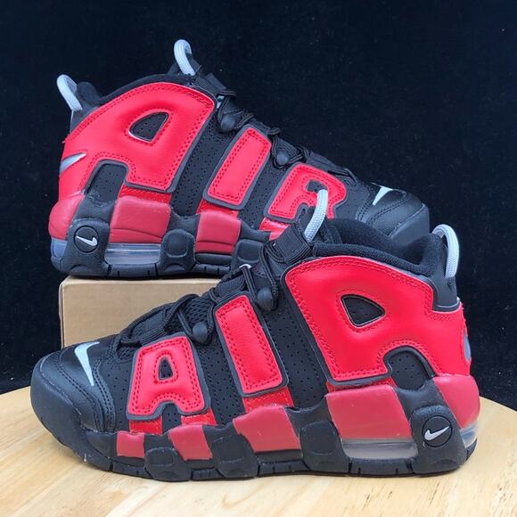 Nike Air More Uptempo 96 (GS) Shoes DM0017-001Black/Red/Blue Size 6y/ 7.5 W